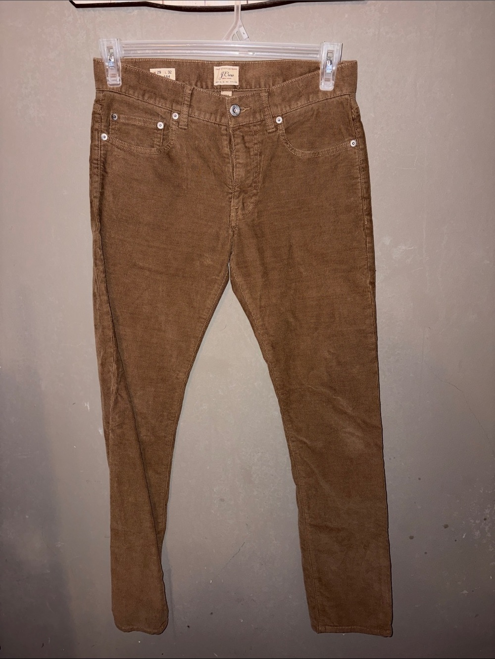 J. Crew Men's Corduroy Pants in Warm Brown